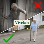 Canne d'appui relève-facile Vivélan