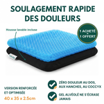 2 coussins gel Vivélan empilés — 1 acheté = 1 offert, housse lavable incluse